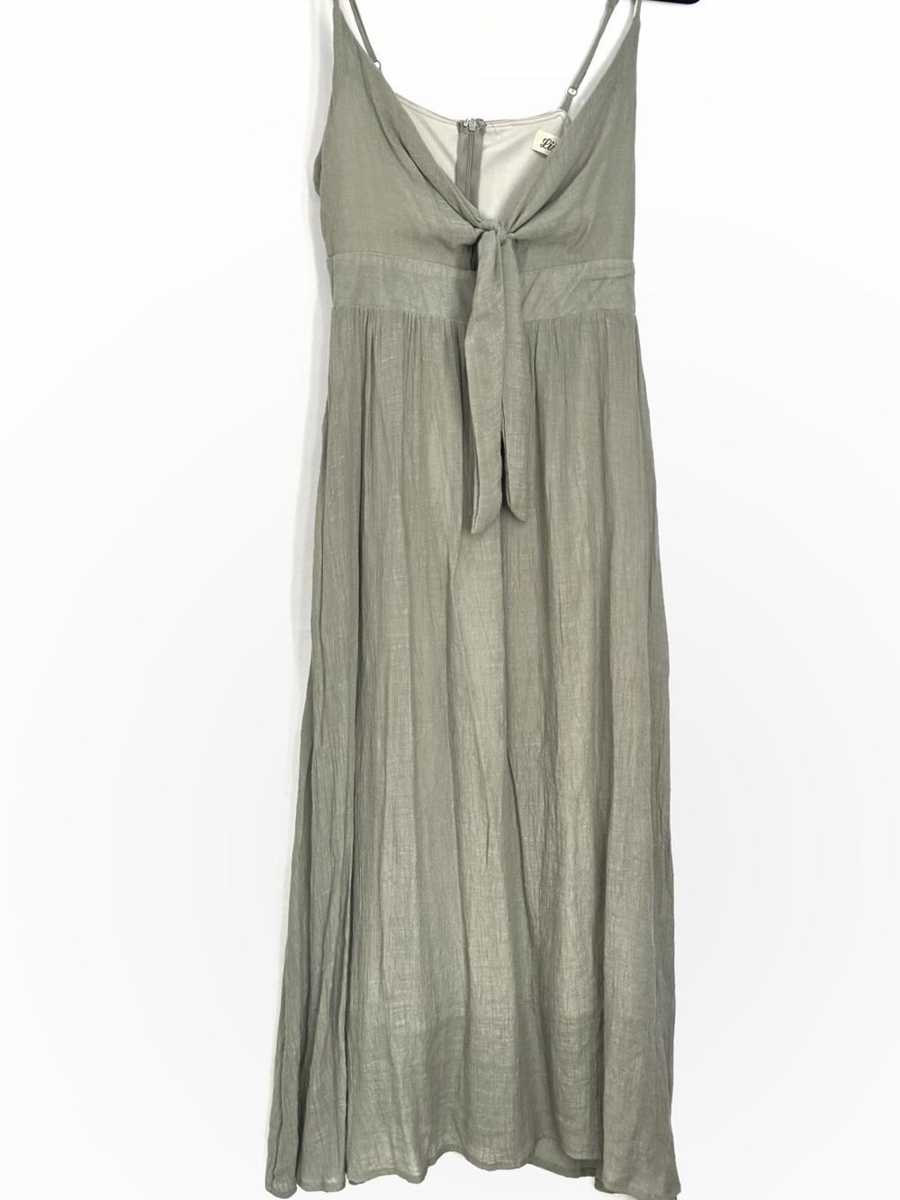 Listicle Sage Green Keyhole Dress Womens Large Midi